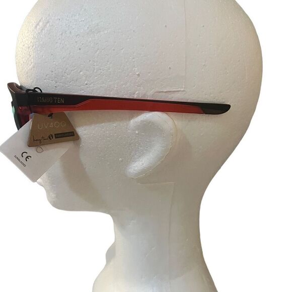 Hang Ten UV 400 Polarized Red Mirrored Sport Sunglasses unisex - Picture 4 of 4